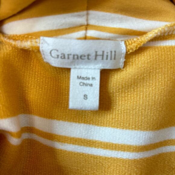 Garnet Hill Gold & White Striped Oversized Knit Top Size Small - Picture 4 of 4